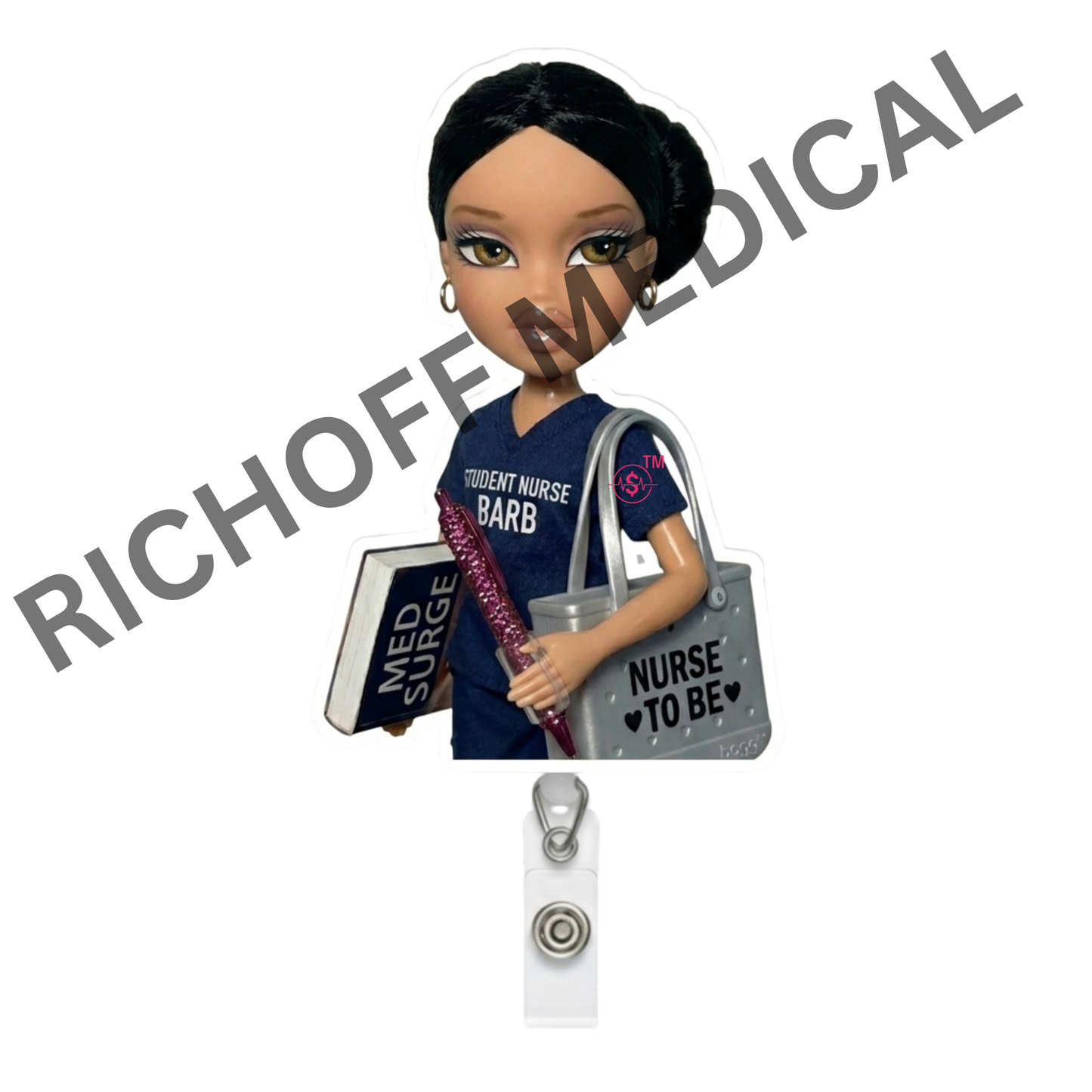Student Nurse Med Barb Badge Reel