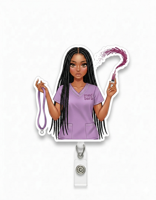 Phlebotomy Hottie Med Barb Badge Reel