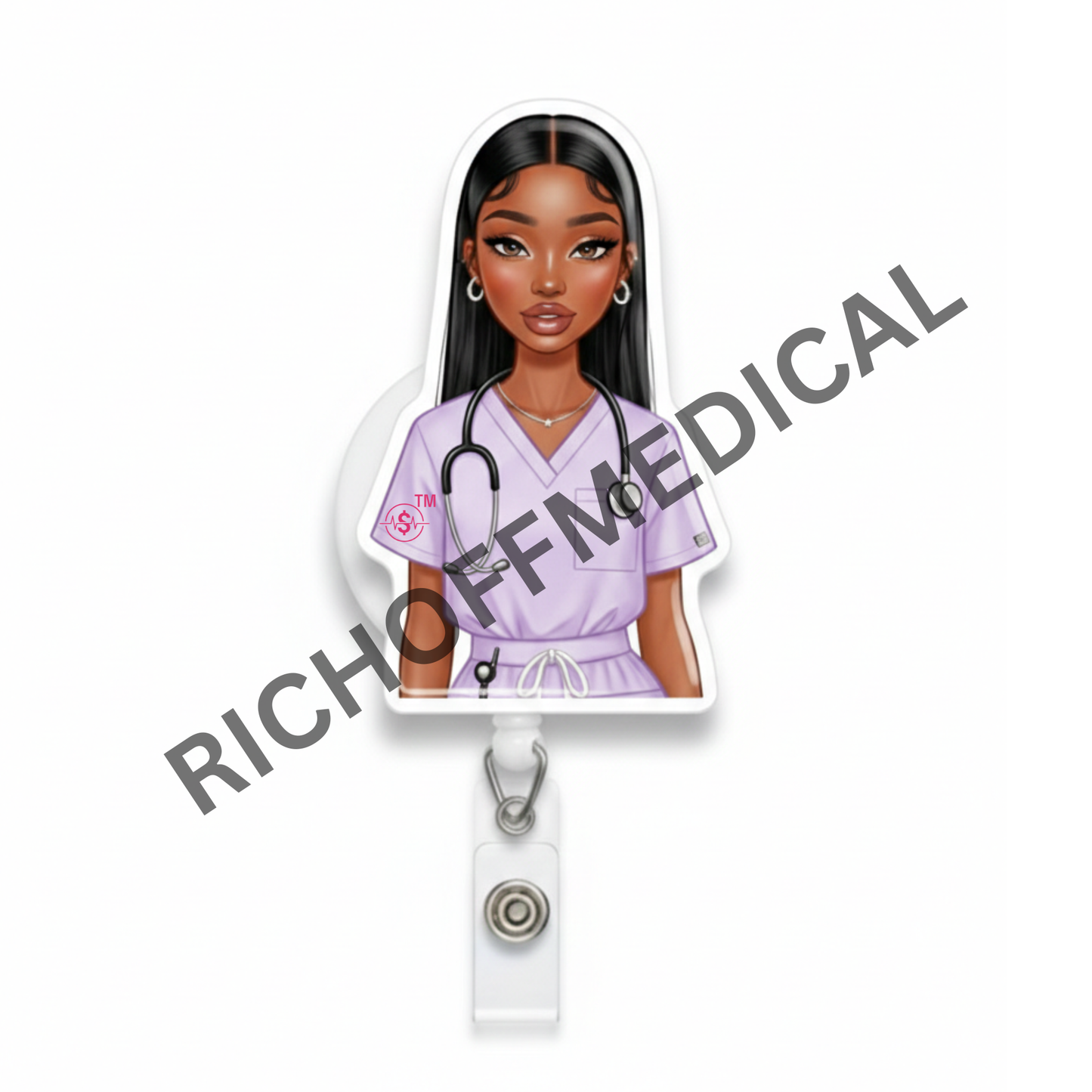 Original Med Barb Badge Reel