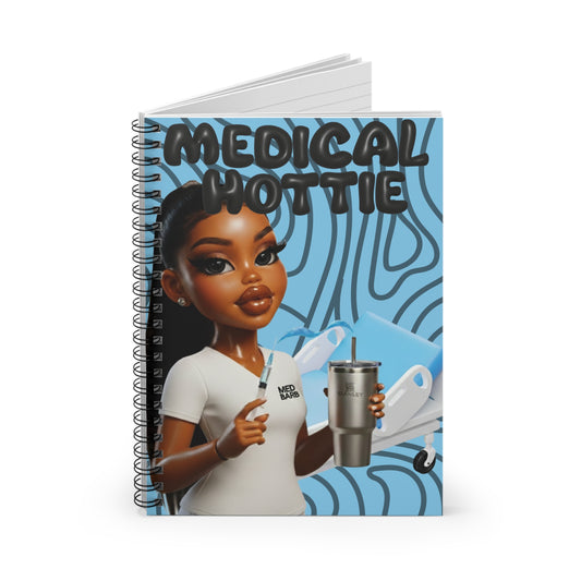 Medical Hottie Nurse Illustration Spiral Notebook | Ruled Journal