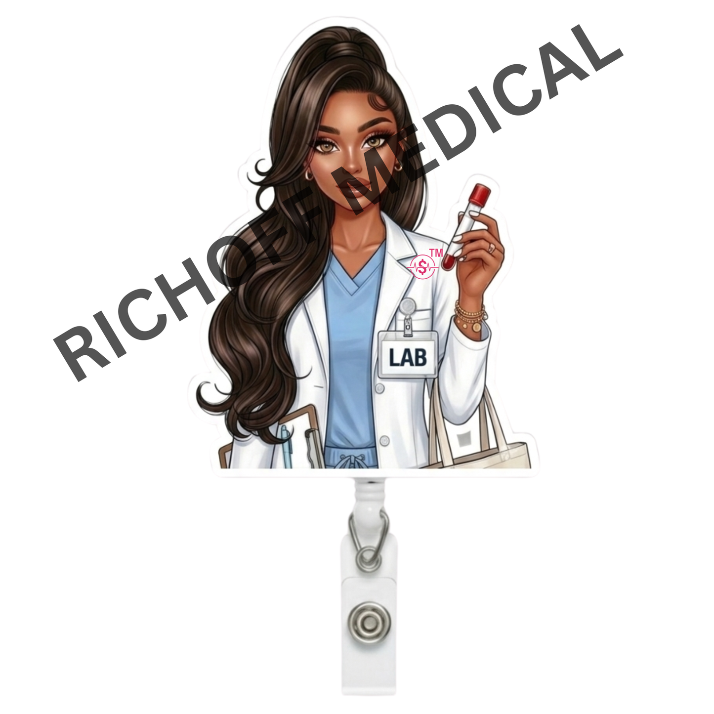 Lab Med Barb Badge Reel