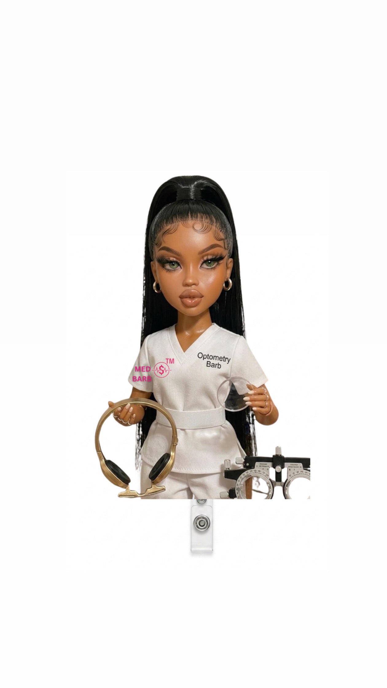 NEW! Optometry Barb Med Barb Badge Reel