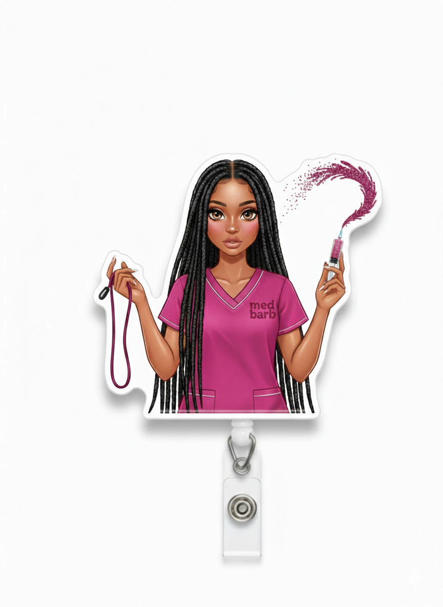 Phlebotomy Hottie Med Barb Badge Reel