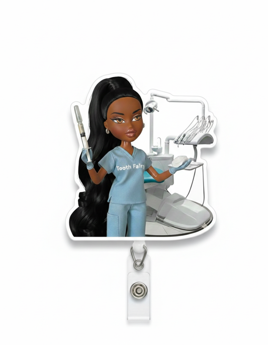 Tooth Fairy Med Barb Badge Reel