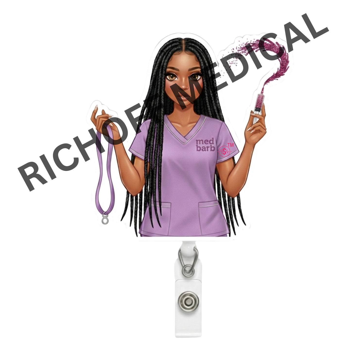 Phlebotomy Hottie Med Barb Badge Reel