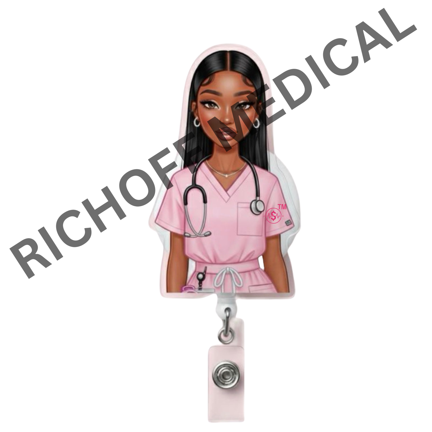 Original Med Barb Badge Reel