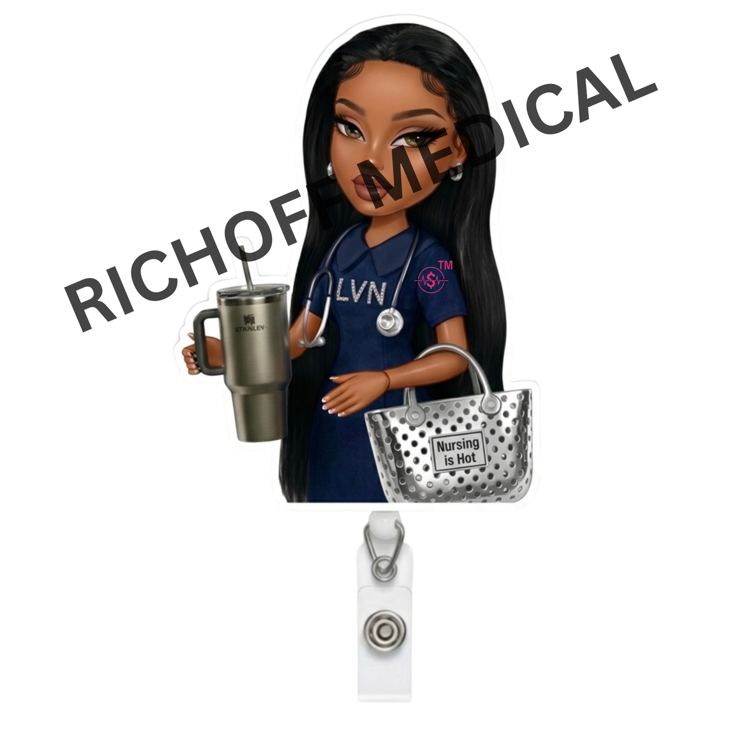 LIMITED! LVN Charge Nurse Med Barb Badge Reel