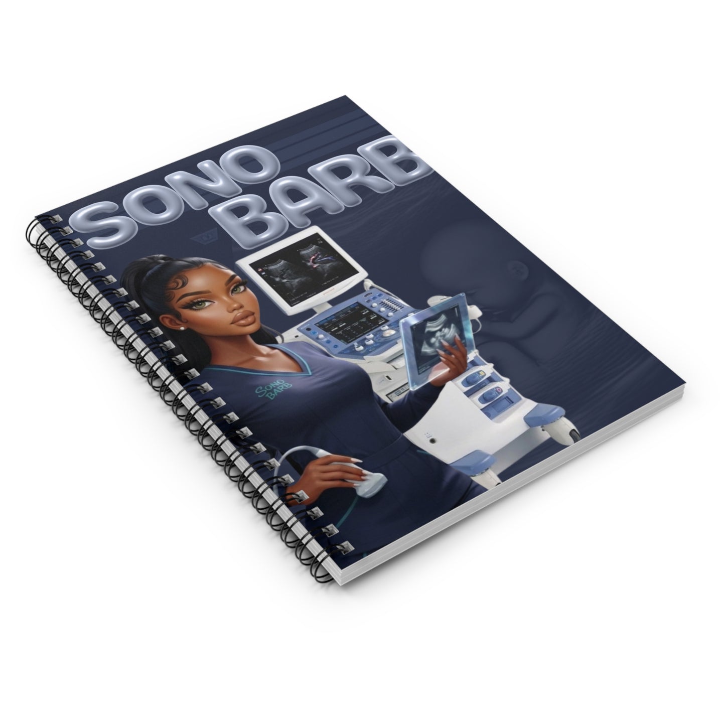 Sono Barb Ultrasound Tech Notebook | Spiral Ruled Notebook