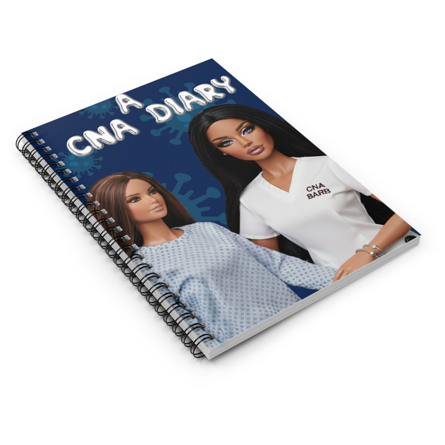 CNA Diary Spiral Notebook | Nurse Doll Illustration