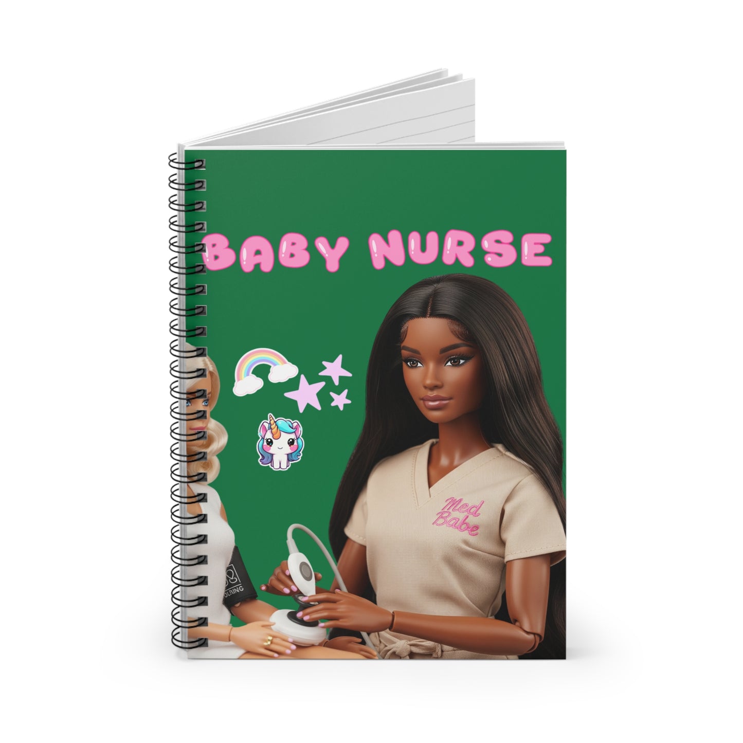 Baby Nurse Spiral Notebook | Doll Nurse Illustration