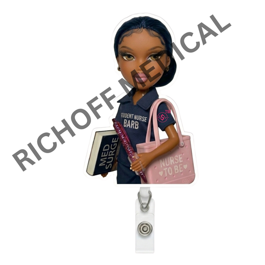 Student Nurse Med Barb Badge Reel