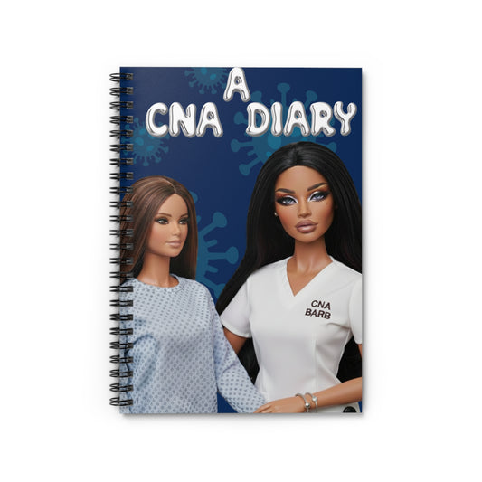 CNA Diary Spiral Notebook | Nurse Doll Illustration