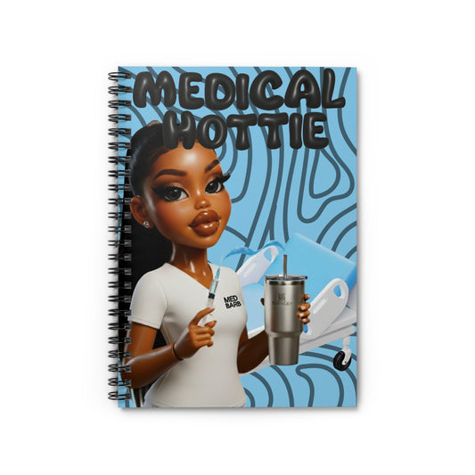 Medical Hottie Nurse Illustration Spiral Notebook | Ruled Journal