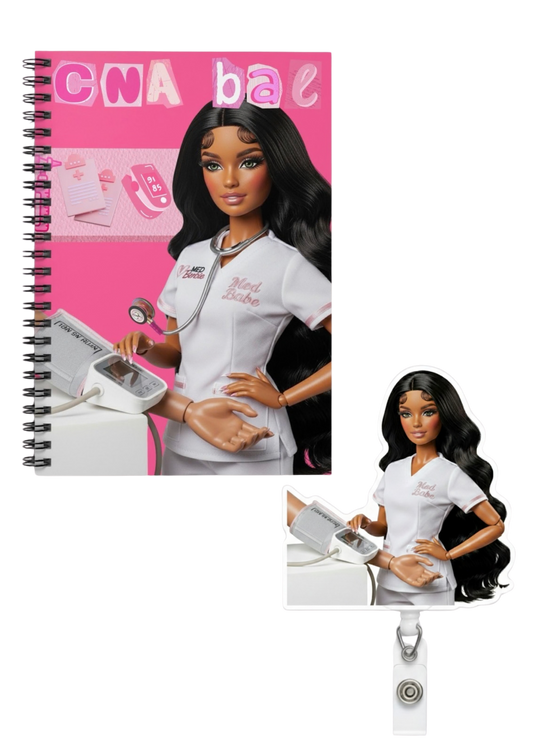 CNA BAE Notebook + Vital Princess Badge Reel bundle