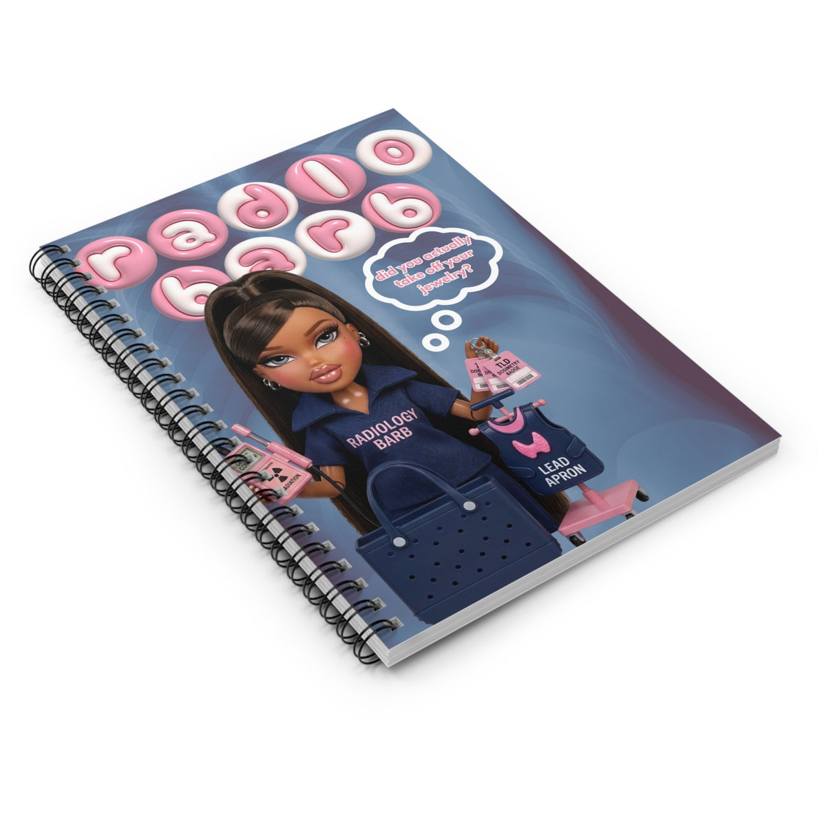 Radiology Barb Spiral Notebook | Medical Tech X-ray Art