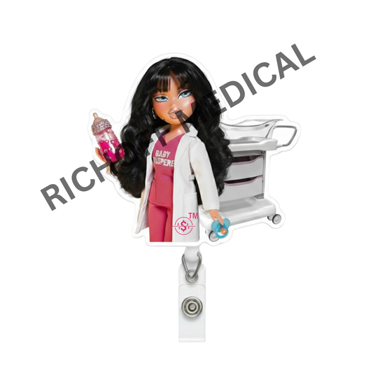 Baby Whisperer Med Barb Badge Reel