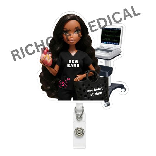 Cardiology Hottie Med Barb Badge Reel