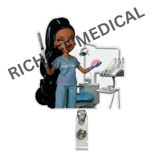 Tooth Fairy Med Barb Badge Reel