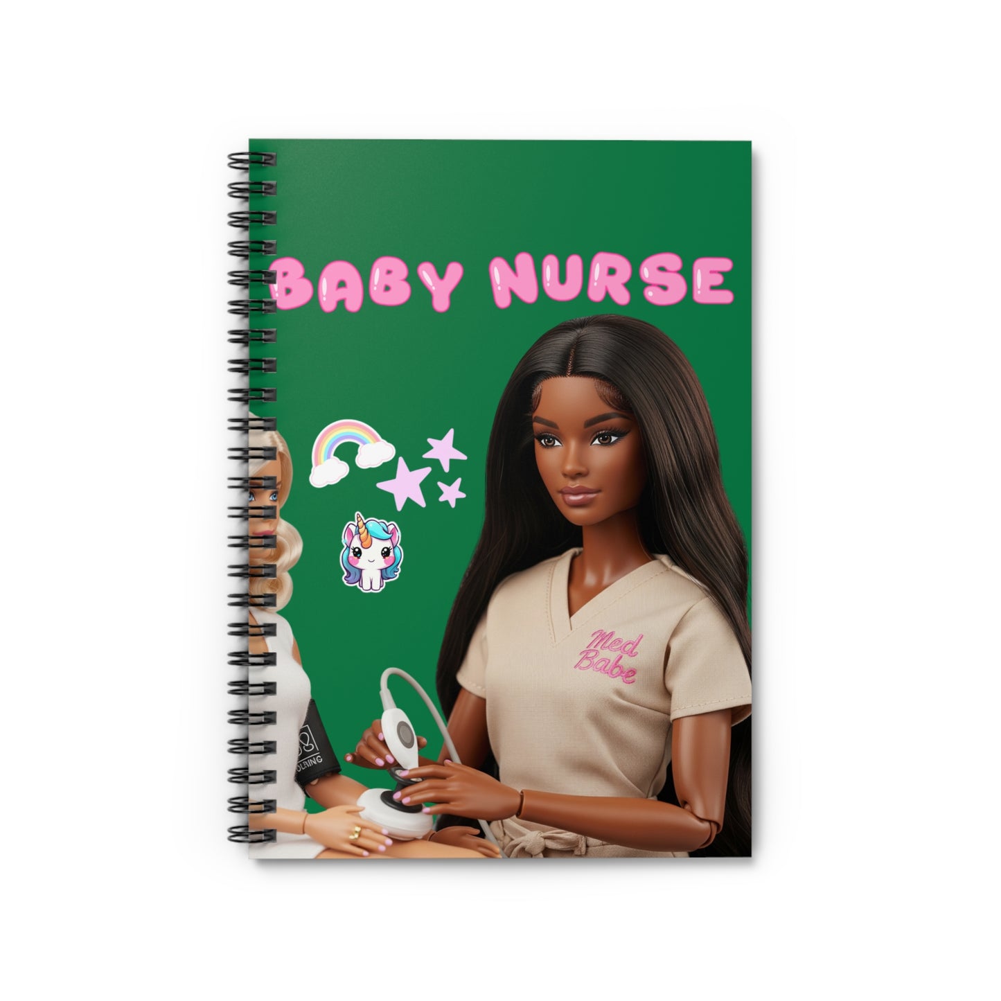 Baby Nurse Spiral Notebook | Doll Nurse Illustration