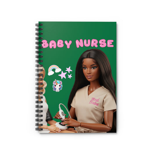 Baby Nurse Spiral Notebook | Doll Nurse Illustration