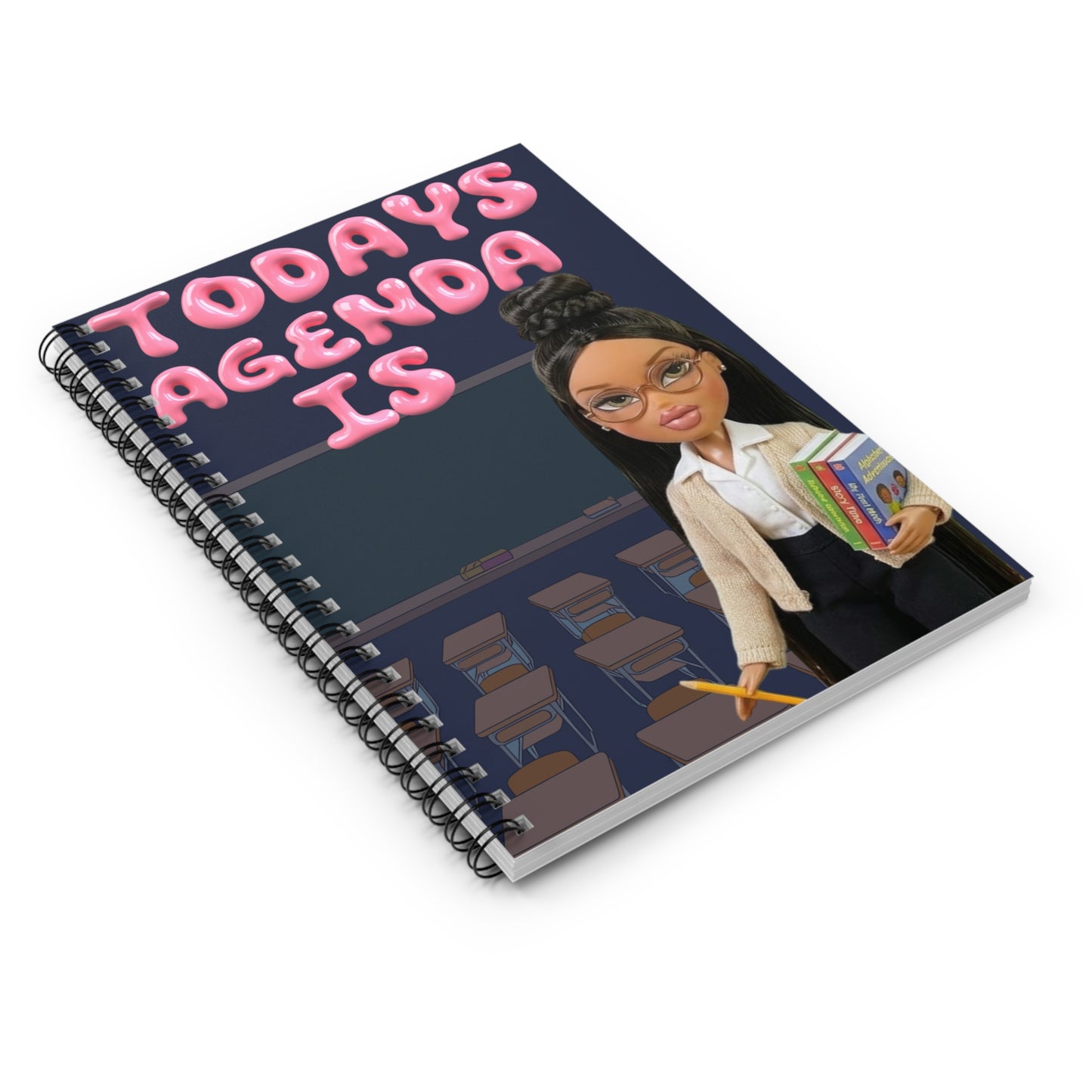 “Today’s Agenda Is..“ Teacher Spiral Notebook | Ruled Journal