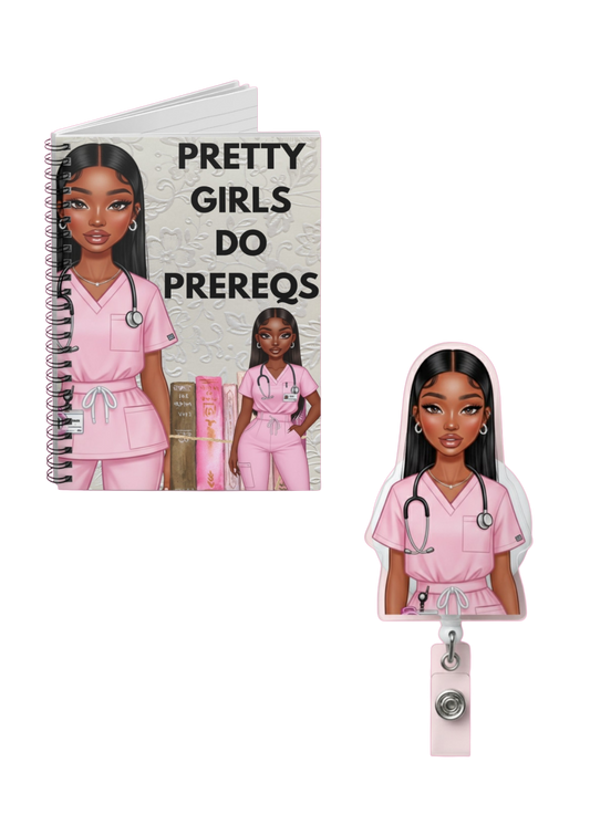 pretty girls do PREREQS + original med barb badge reel bundle