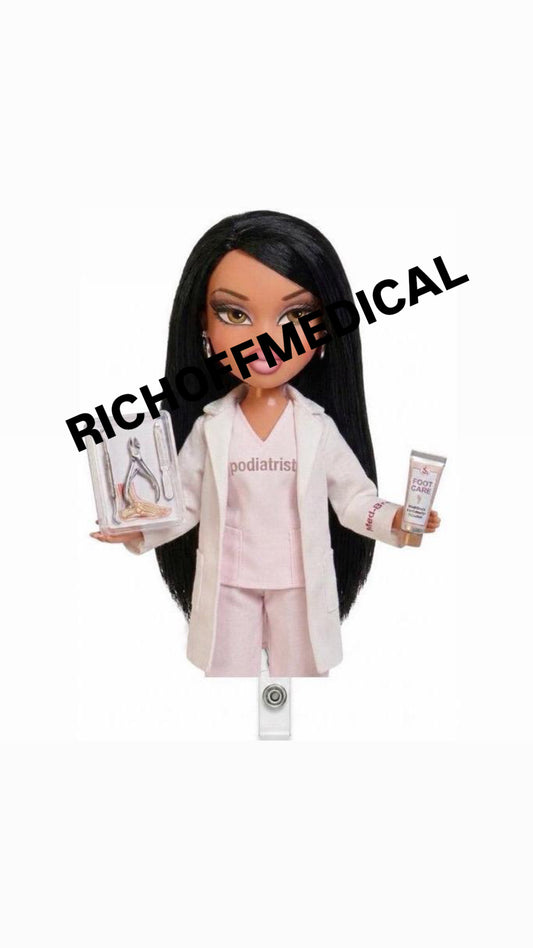 NEW! Podiatrist Med Barb Badge Reel