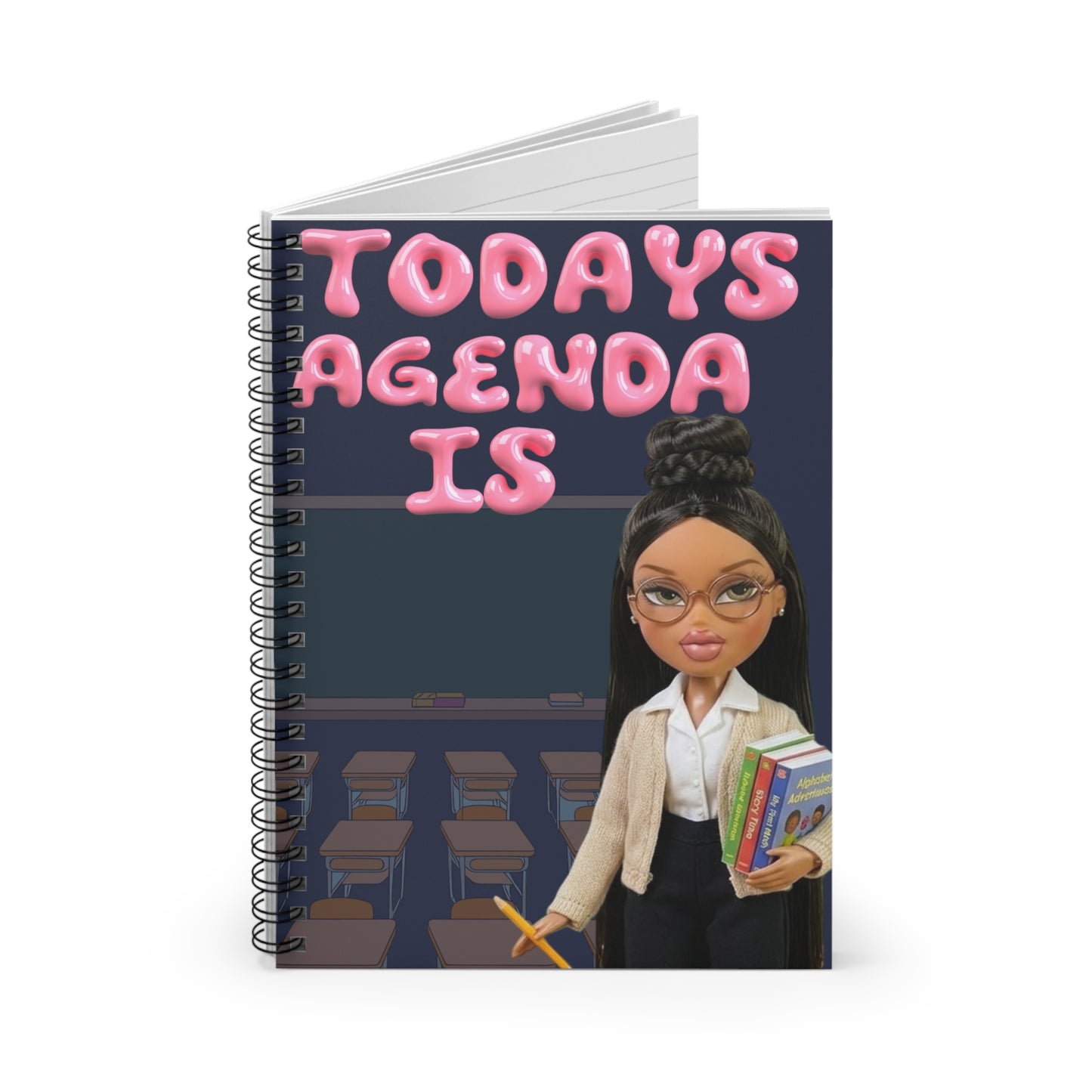“Today’s Agenda Is..“ Teacher Spiral Notebook | Ruled Journal