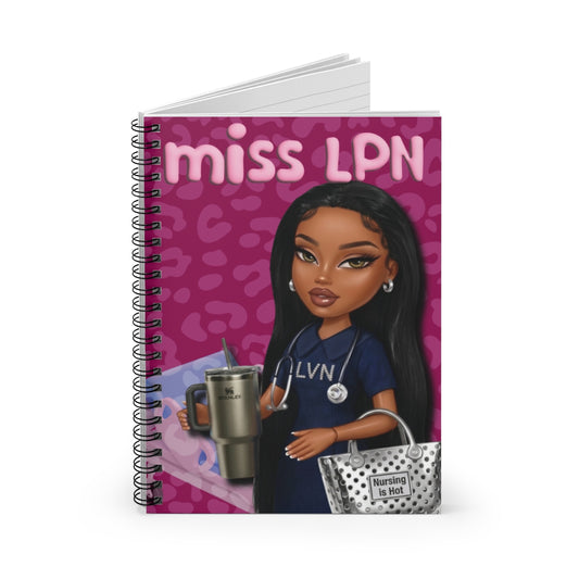 Miss LPN Spiral Notebook | Ruled Journal