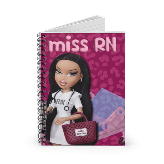 Miss RN Spiral Notebook | Ruled Journal, Nursing Theme