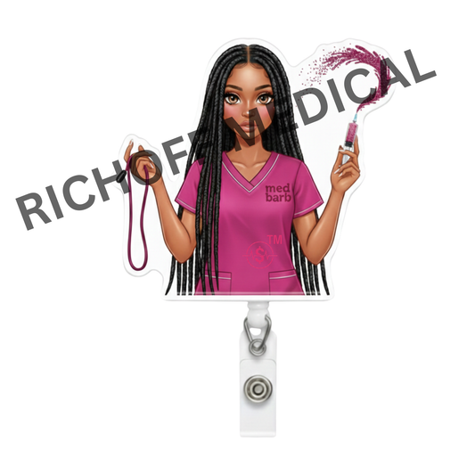 Phlebotomy Hottie Med Barb Badge Reel