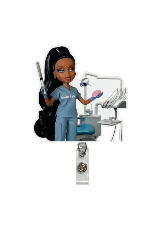 Tooth Fairy Med Barb Badge Reel