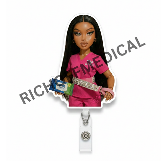 CNA BARB Med Barb Badge Reel