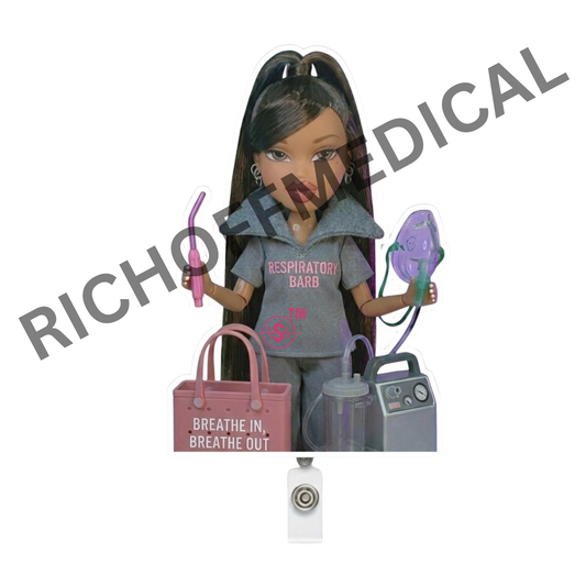 Respiratory Med Barb Badge Reel