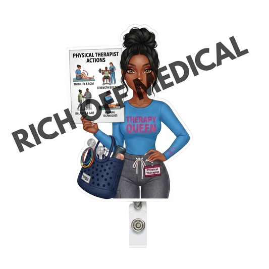 Physical Therapy Med Barb Badge Reel