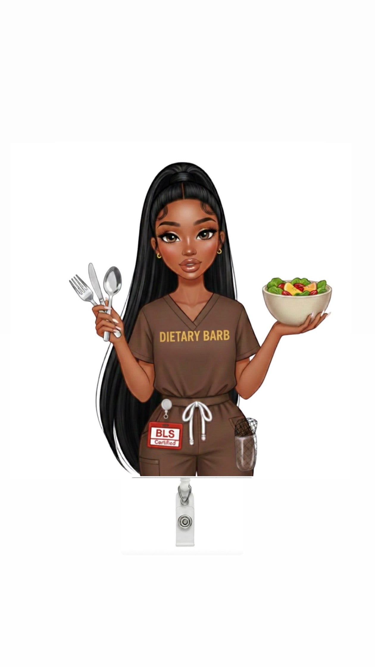 Dietary Med Barb Badge Reel
